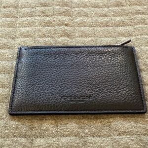 Coach Dark Leather Card Wallet